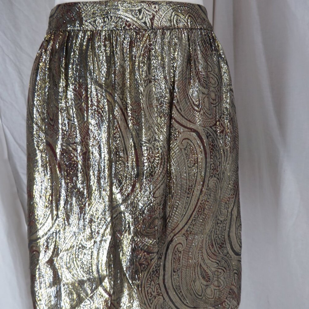 J.Crew Collection Silk-Blend Metallic Jacquard Mini Skirt | Size 10 NWT - Picture 3 of 8